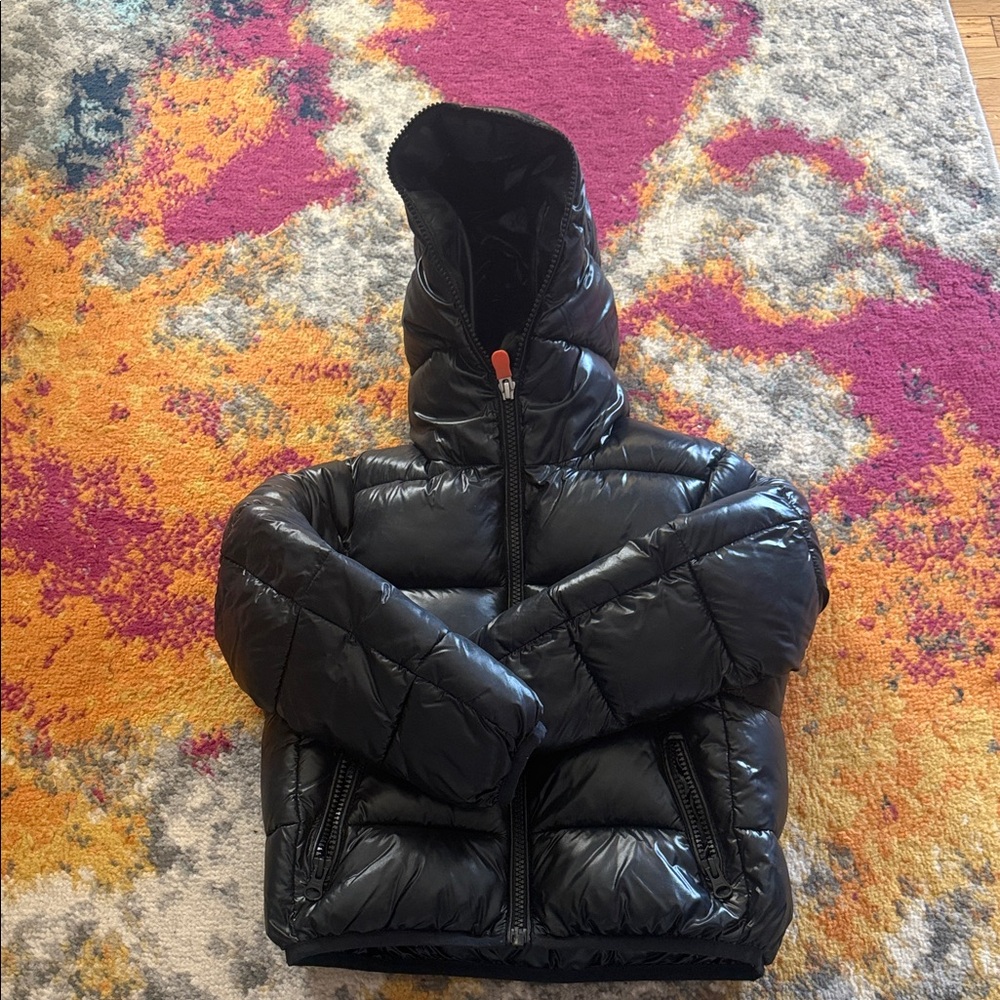 Black Puffer Hooded Jacket